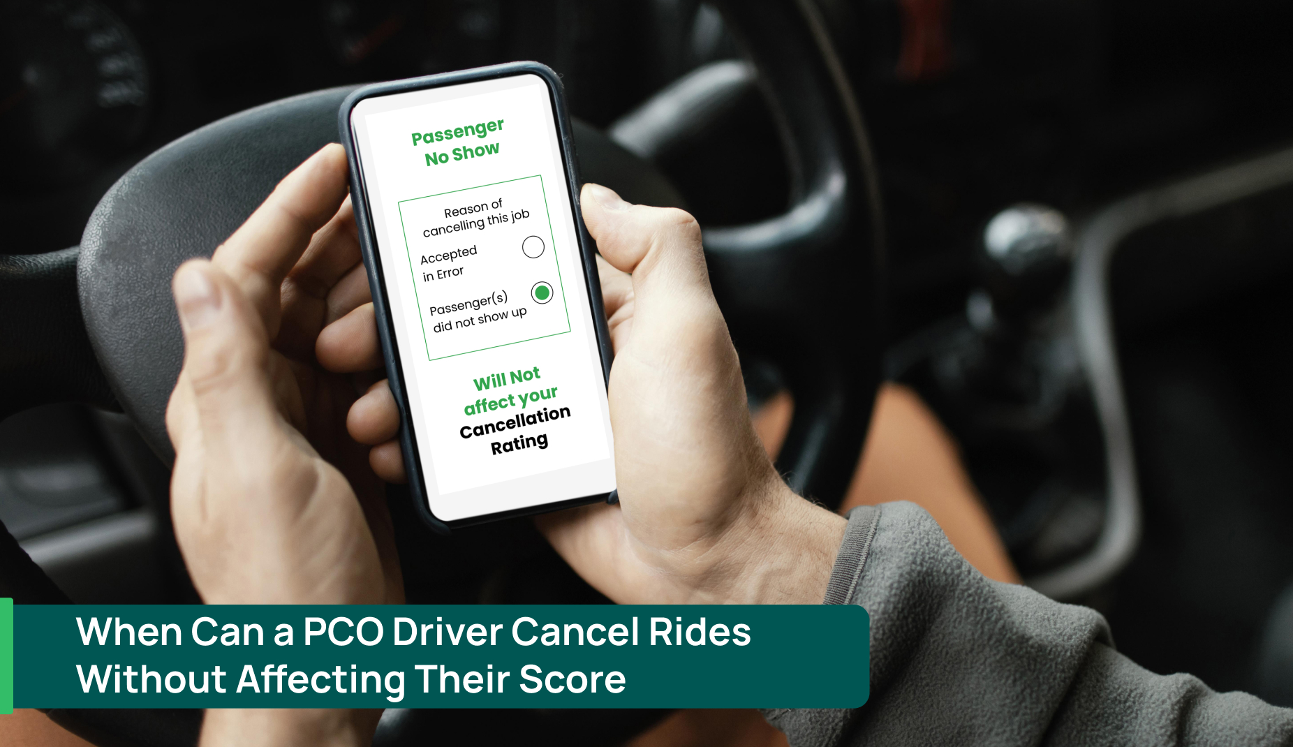 PCO Driver Cancel Rides Without Affecting